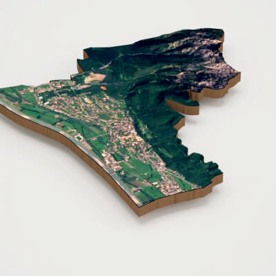 Vaduz Capital of Liechtenstein Realistic 3D Terrain Map