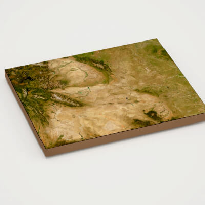 Wyoming Realistic 3D Terrain Map