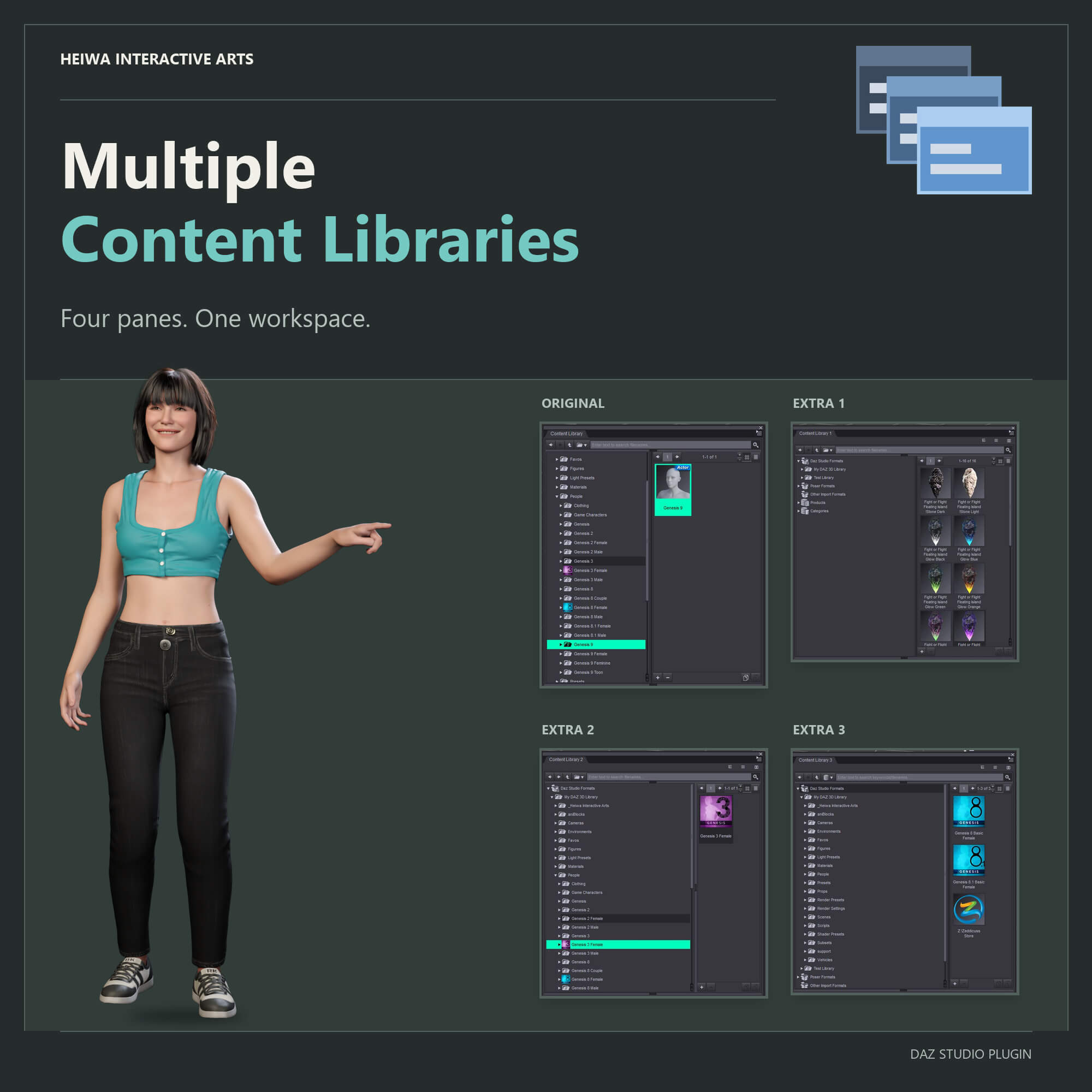 Multiple Content Libraries for Daz3D Daz Content