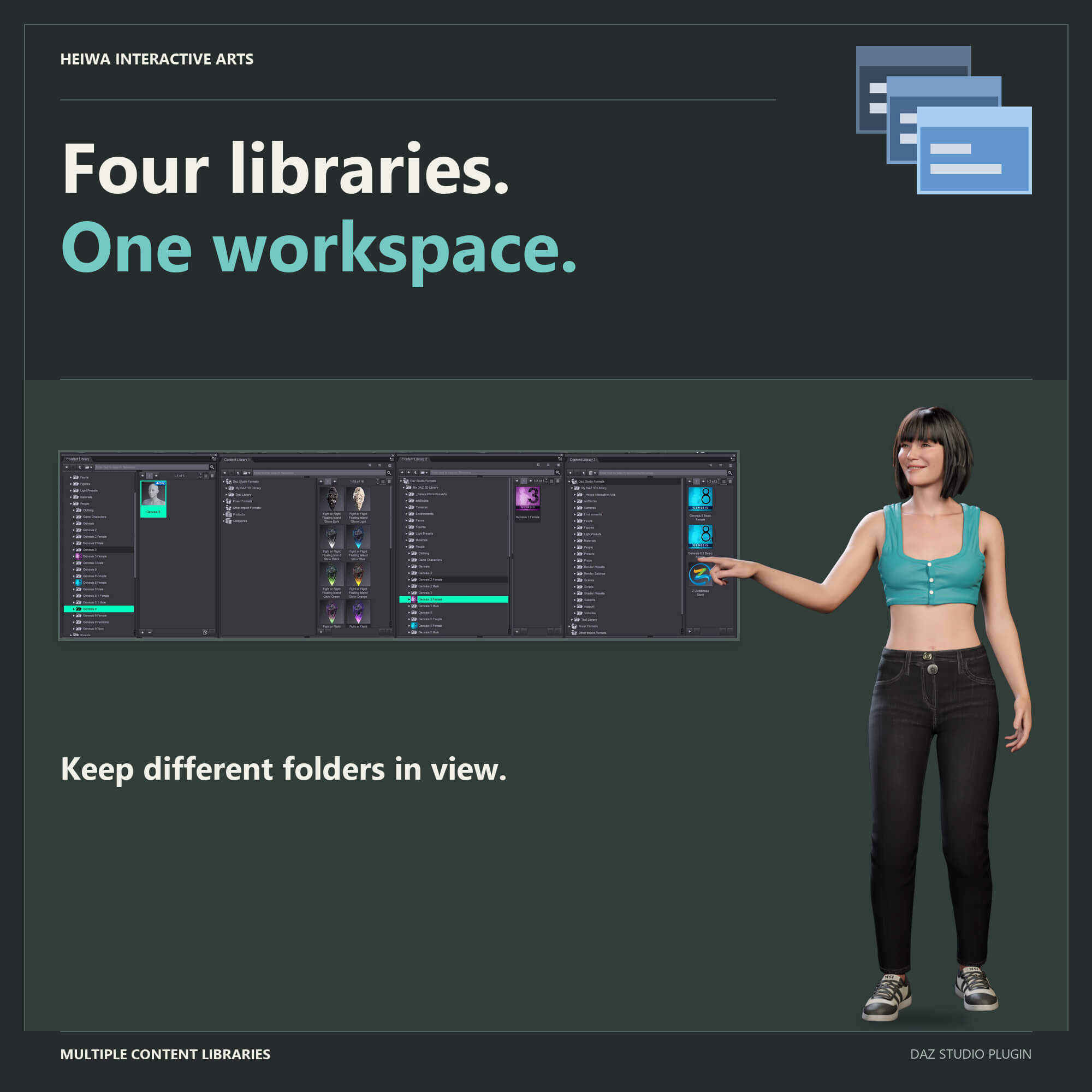 Multiple Content Libraries for Daz3D Daz Content