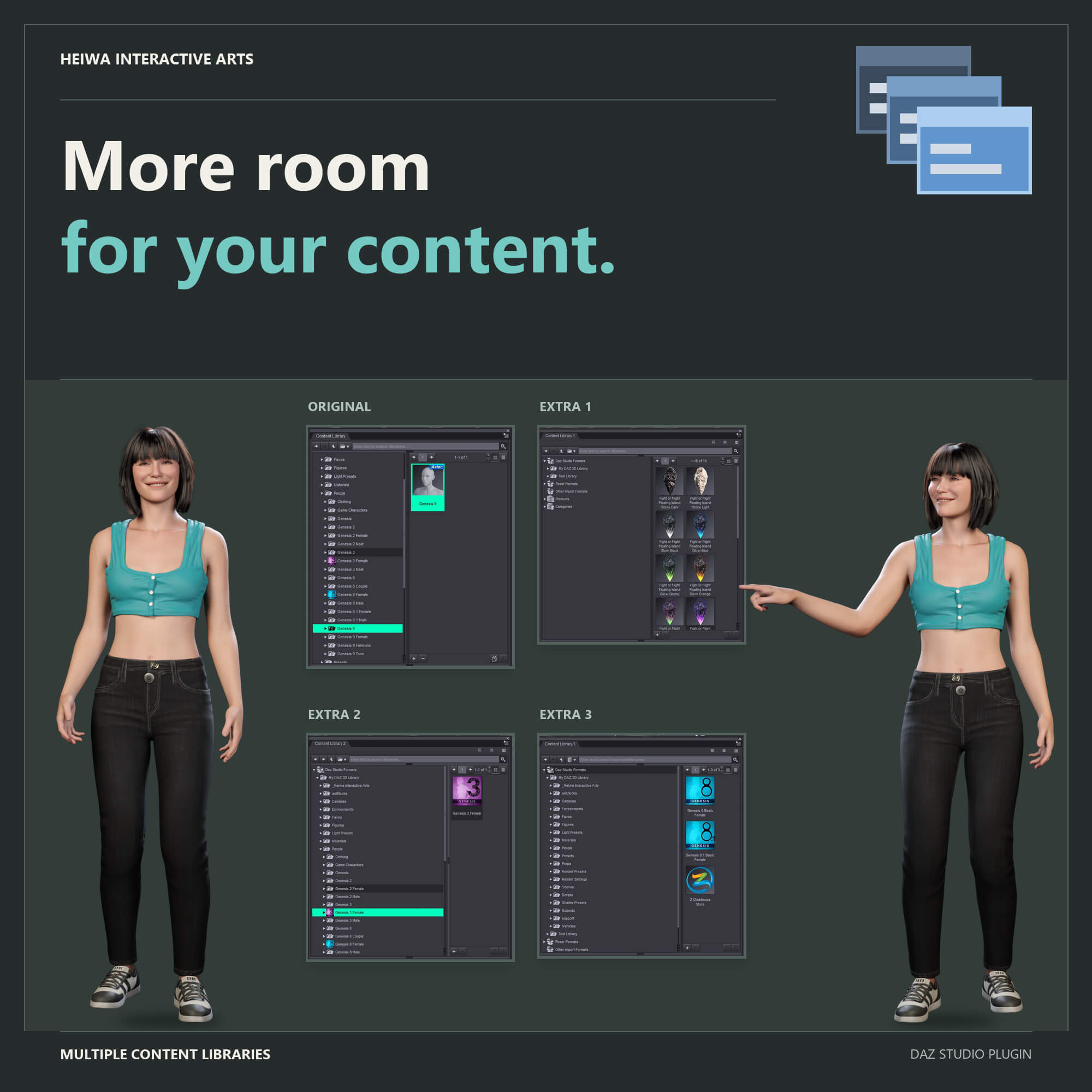 Multiple Content Libraries for Daz3D Daz Content