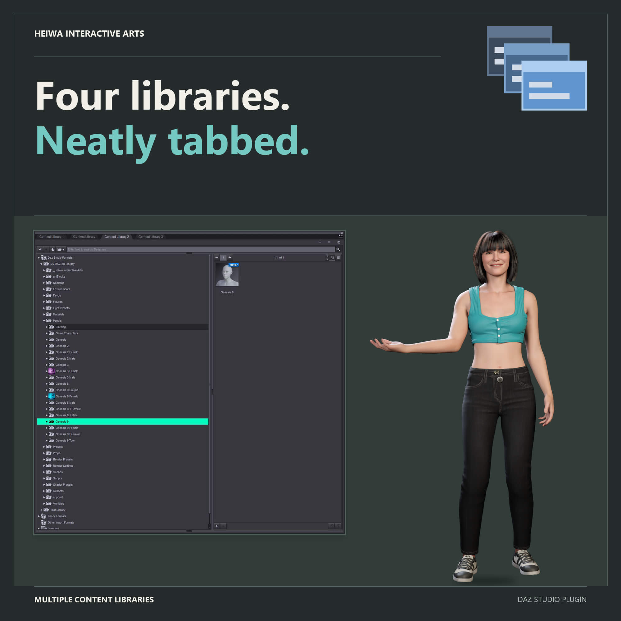 Multiple Content Libraries for Daz3D Daz Content