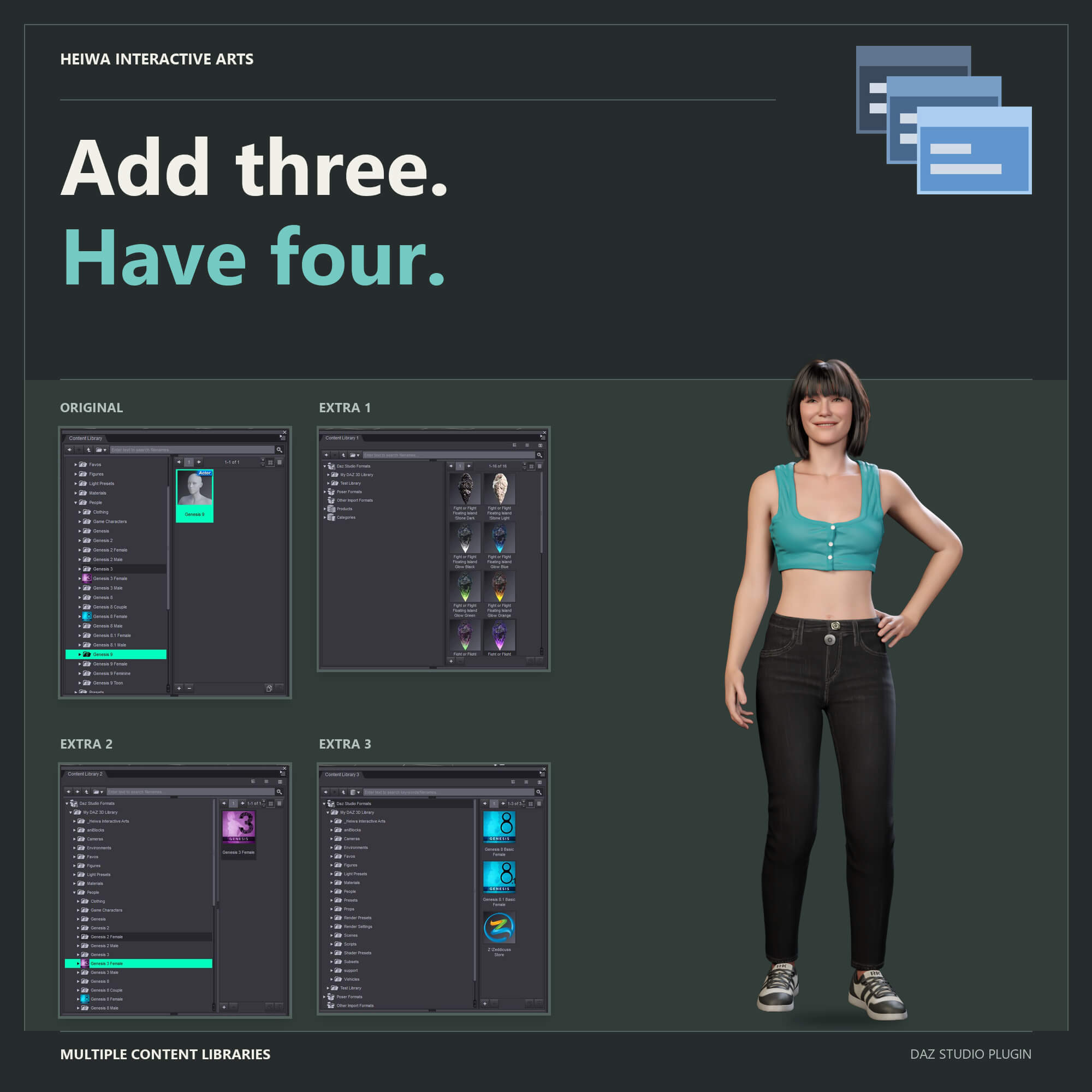 Multiple Content Libraries for Daz3D Daz Content