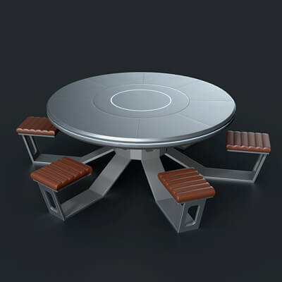 Lowpoly SciFi Table