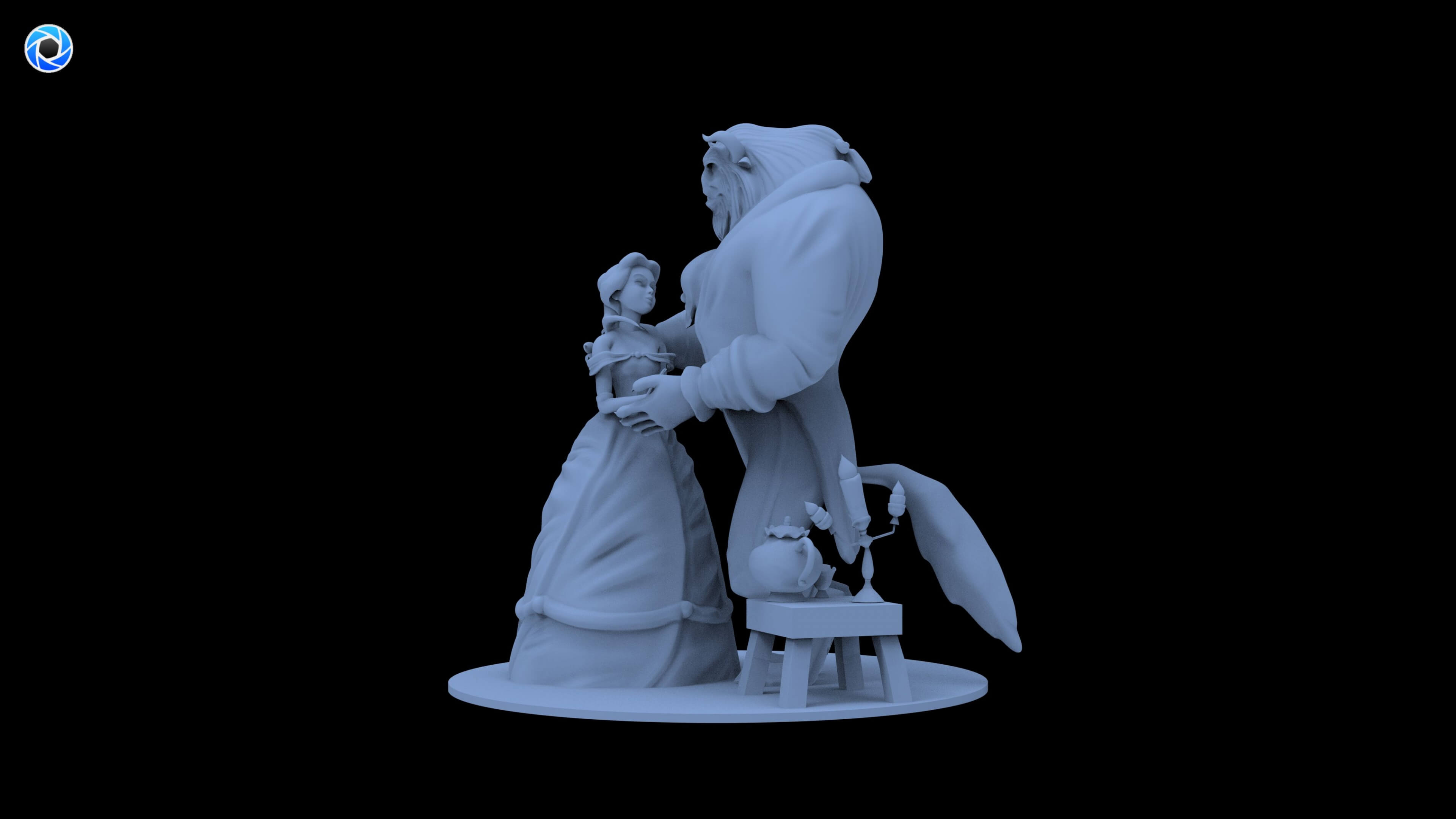 Beauty and the Beast 3D Model 3D Model