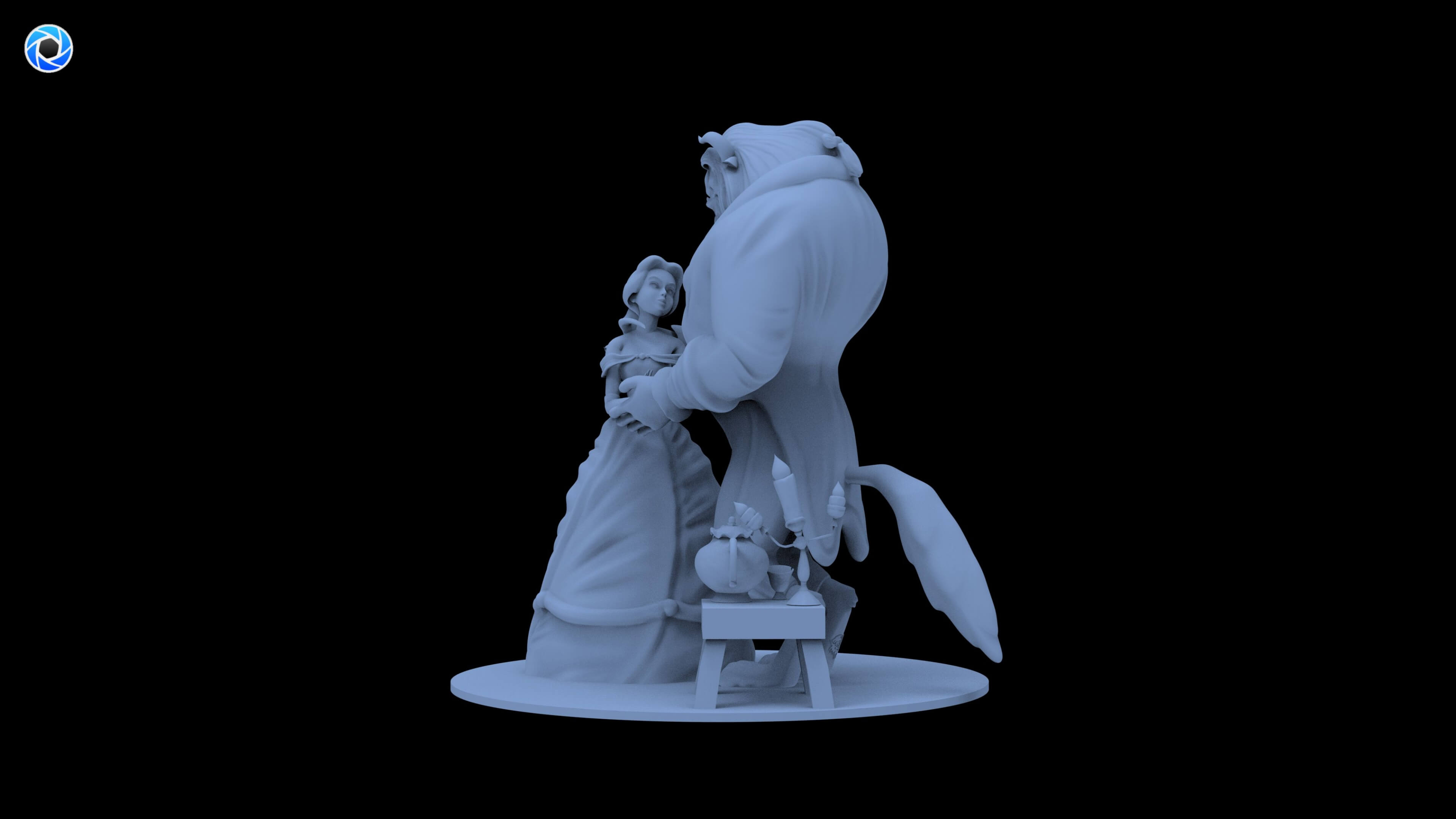Beauty and the Beast 3D Model 3D Model