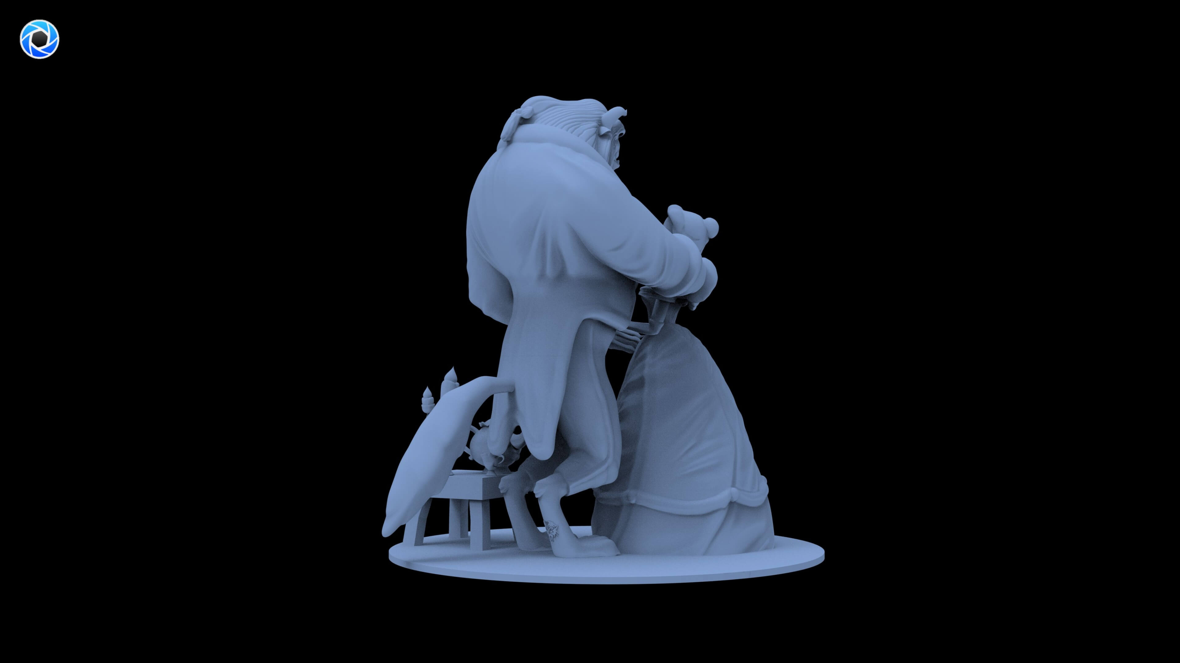 Beauty and the Beast 3D Model 3D Model