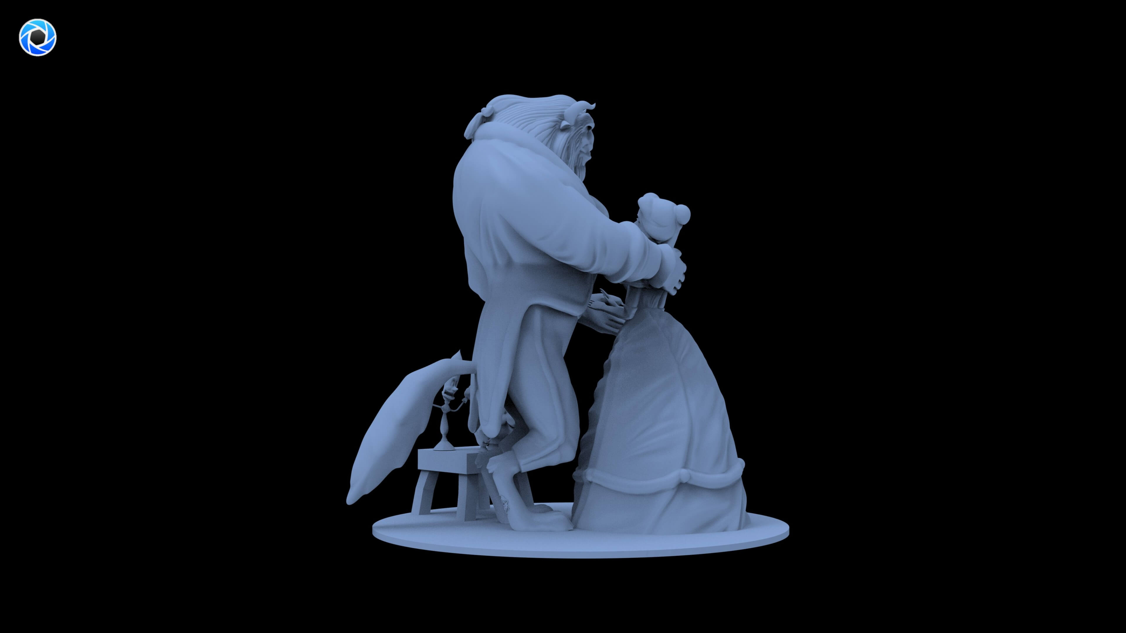 Beauty and the Beast 3D Model 3D Model
