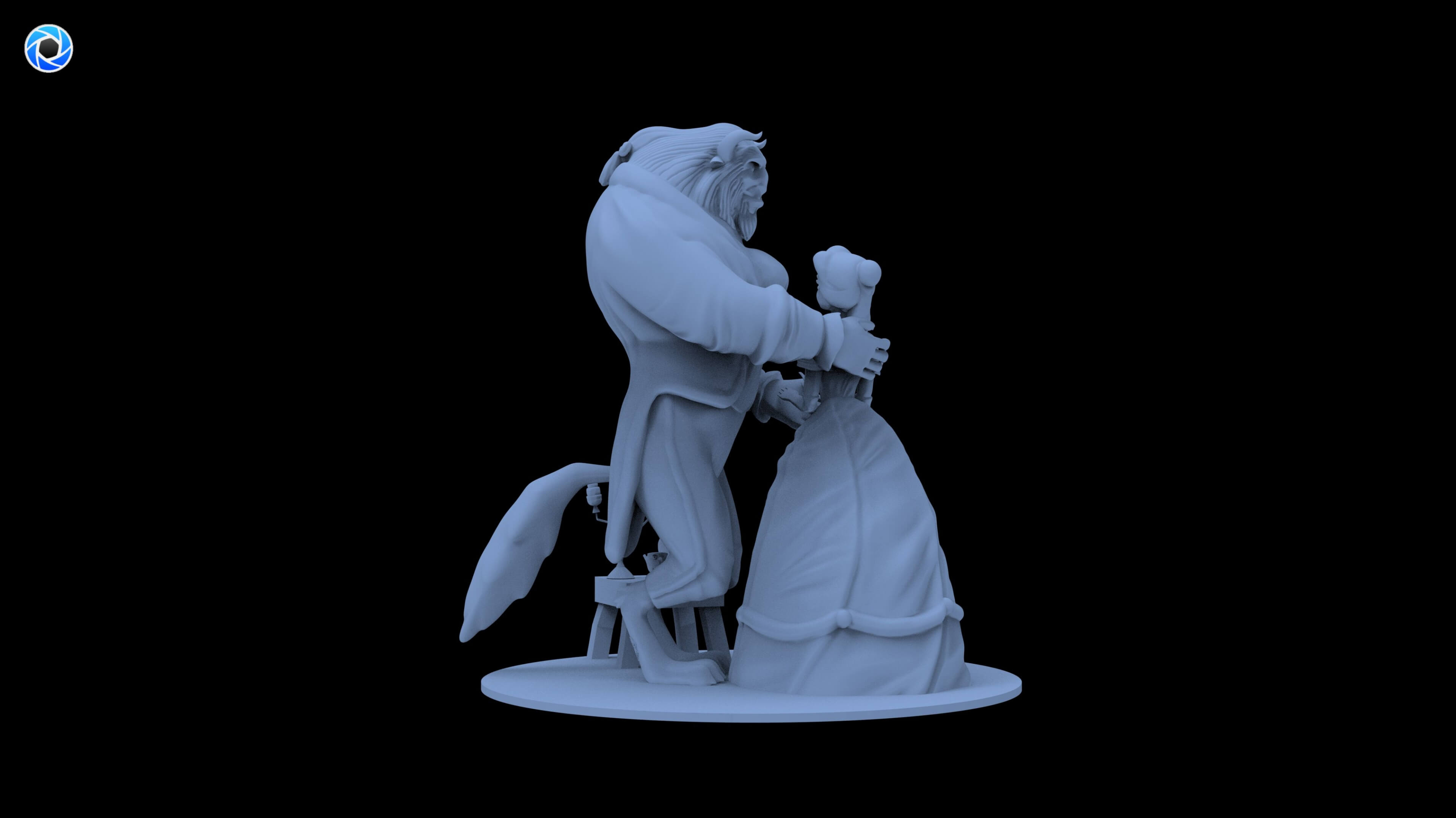 Beauty and the Beast 3D Model 3D Model
