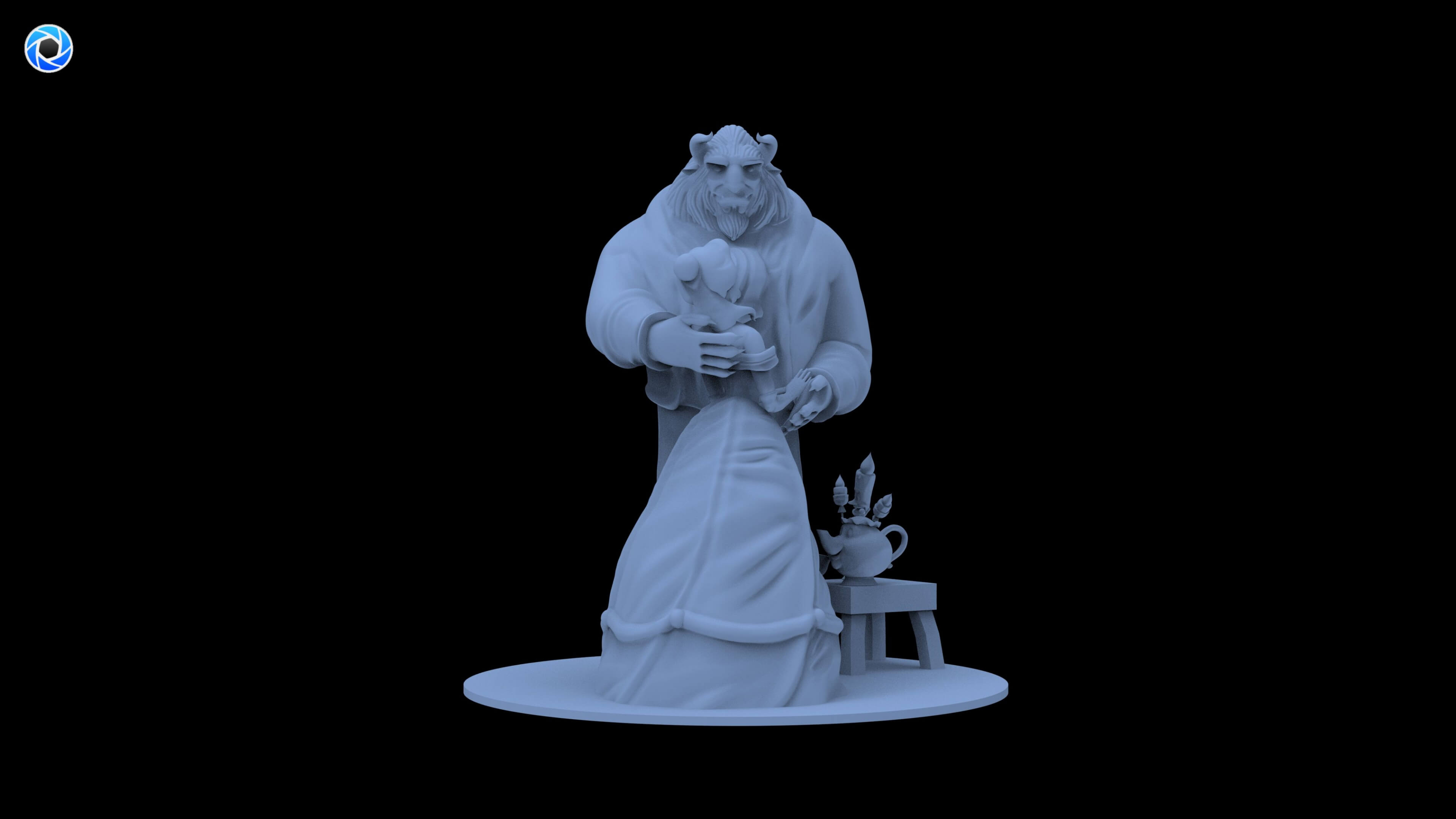 Beauty and the Beast 3D Model 3D Model