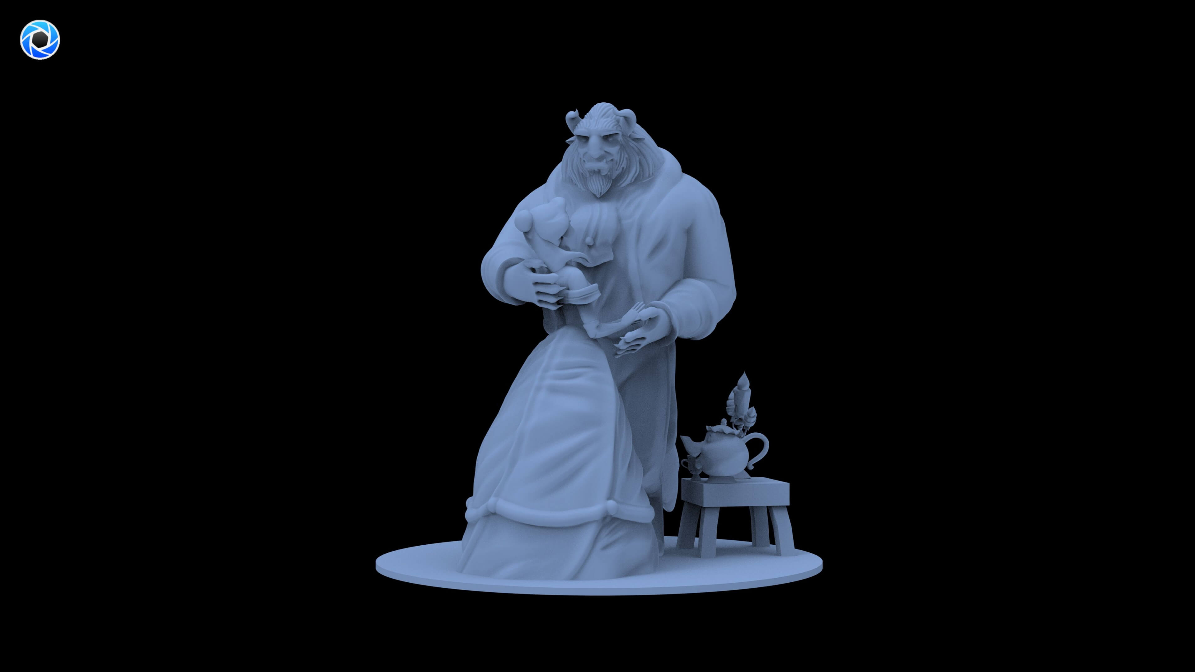 Beauty and the Beast 3D Model 3D Model