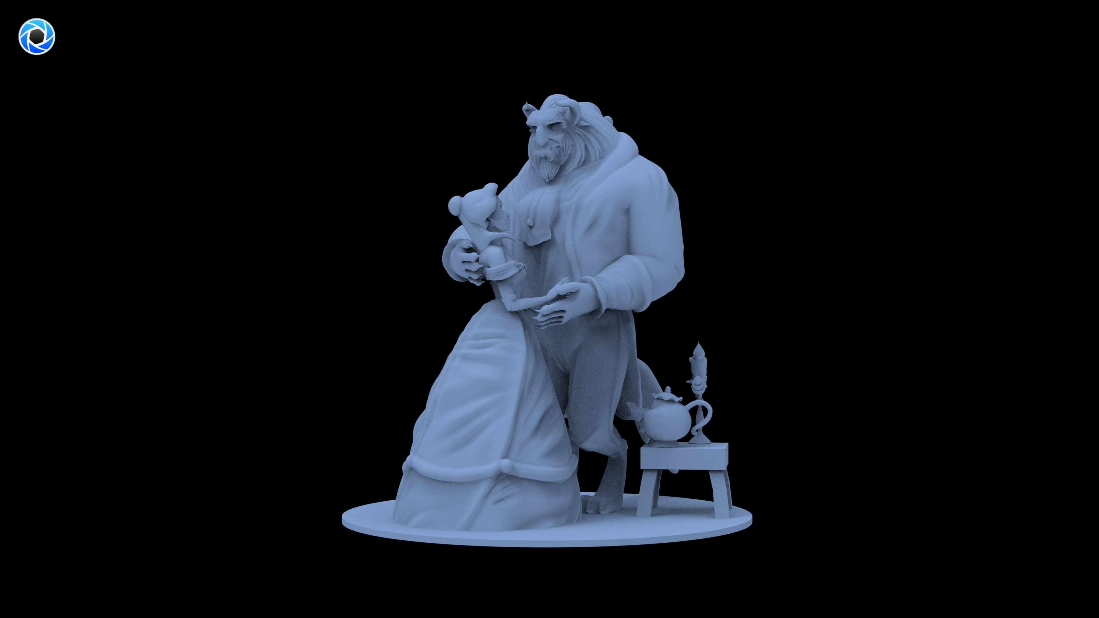 Beauty and the Beast 3D Model 3D Model