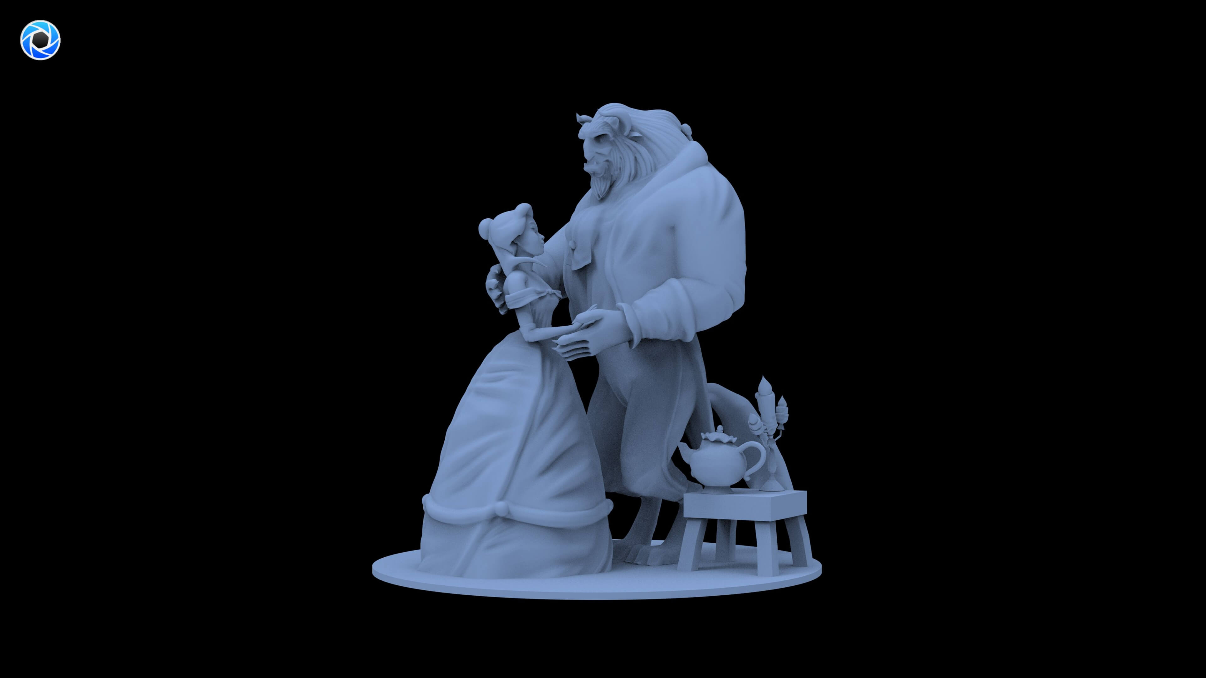 Beauty and the Beast 3D Model 3D Model