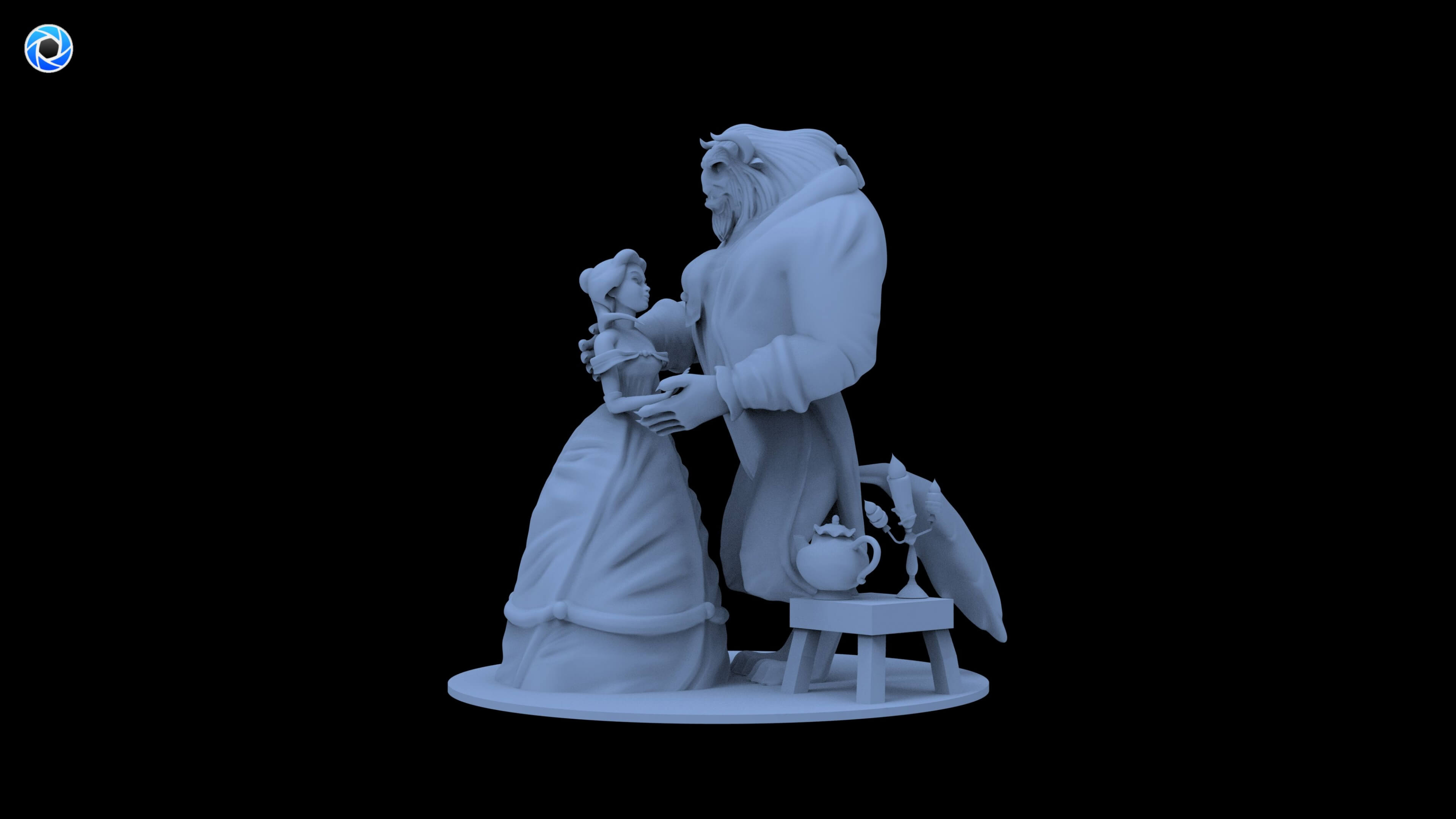 Beauty and the Beast 3D Model 3D Model