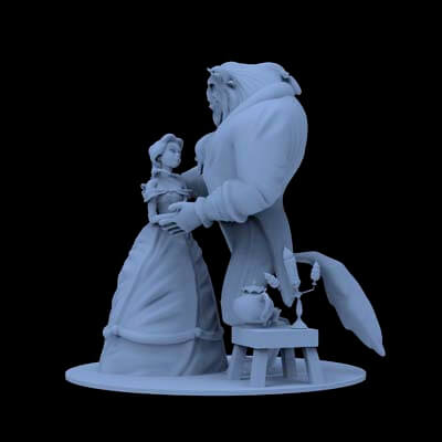 Beauty and the Beast 3D Model