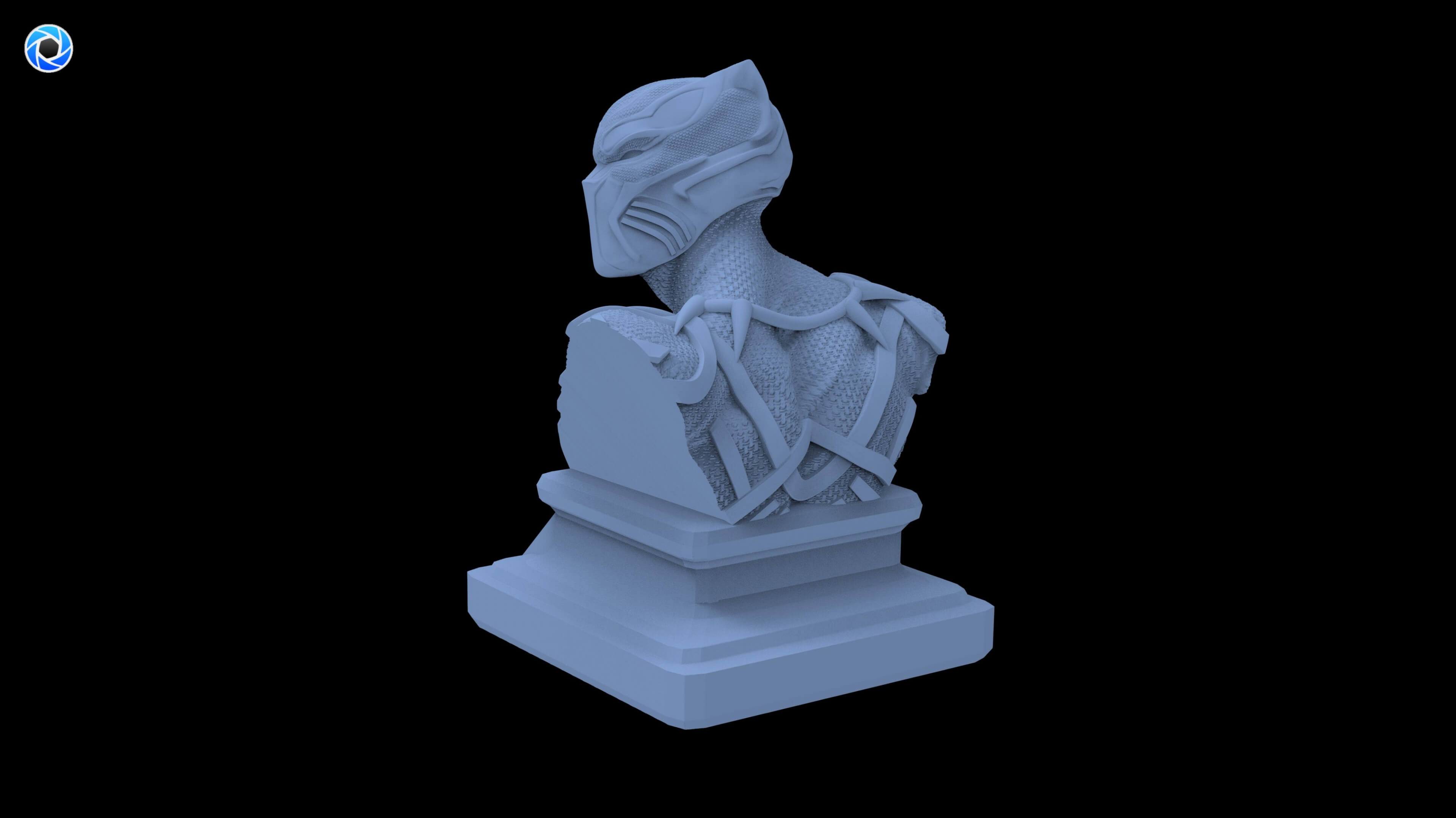 Black Panther Bust 3D Model