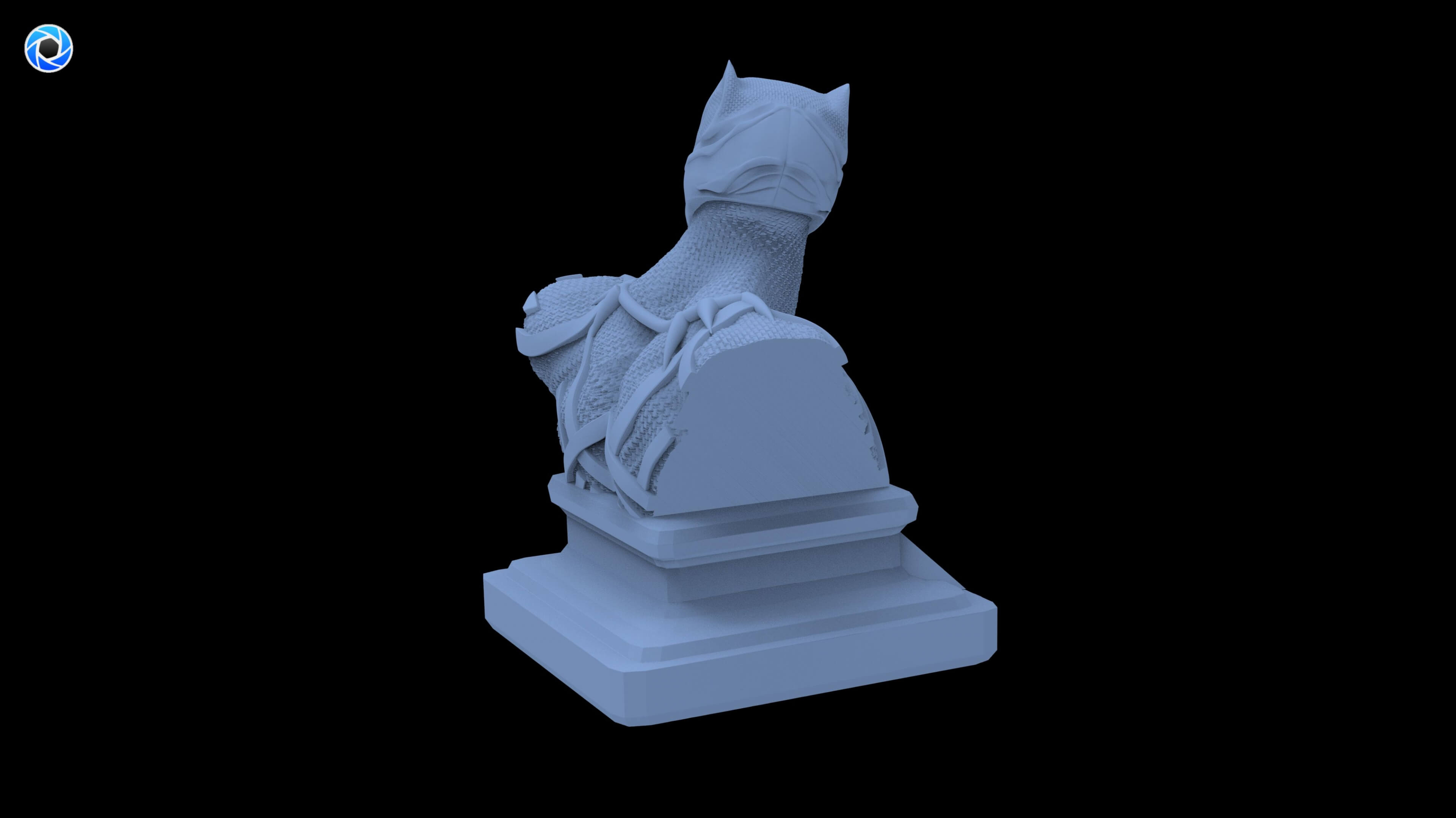 Black Panther Bust 3D Model