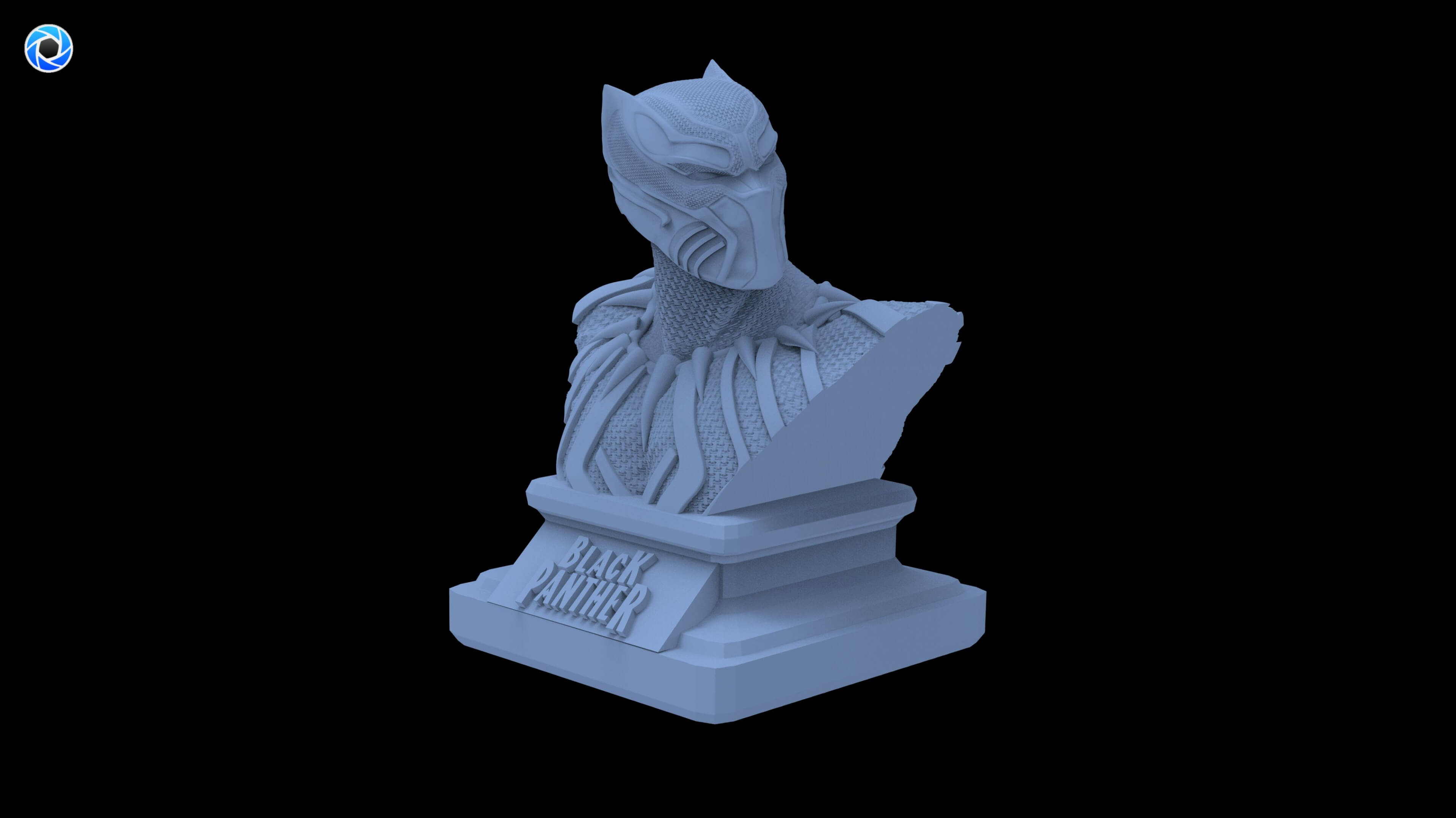 Black Panther Bust 3D Model