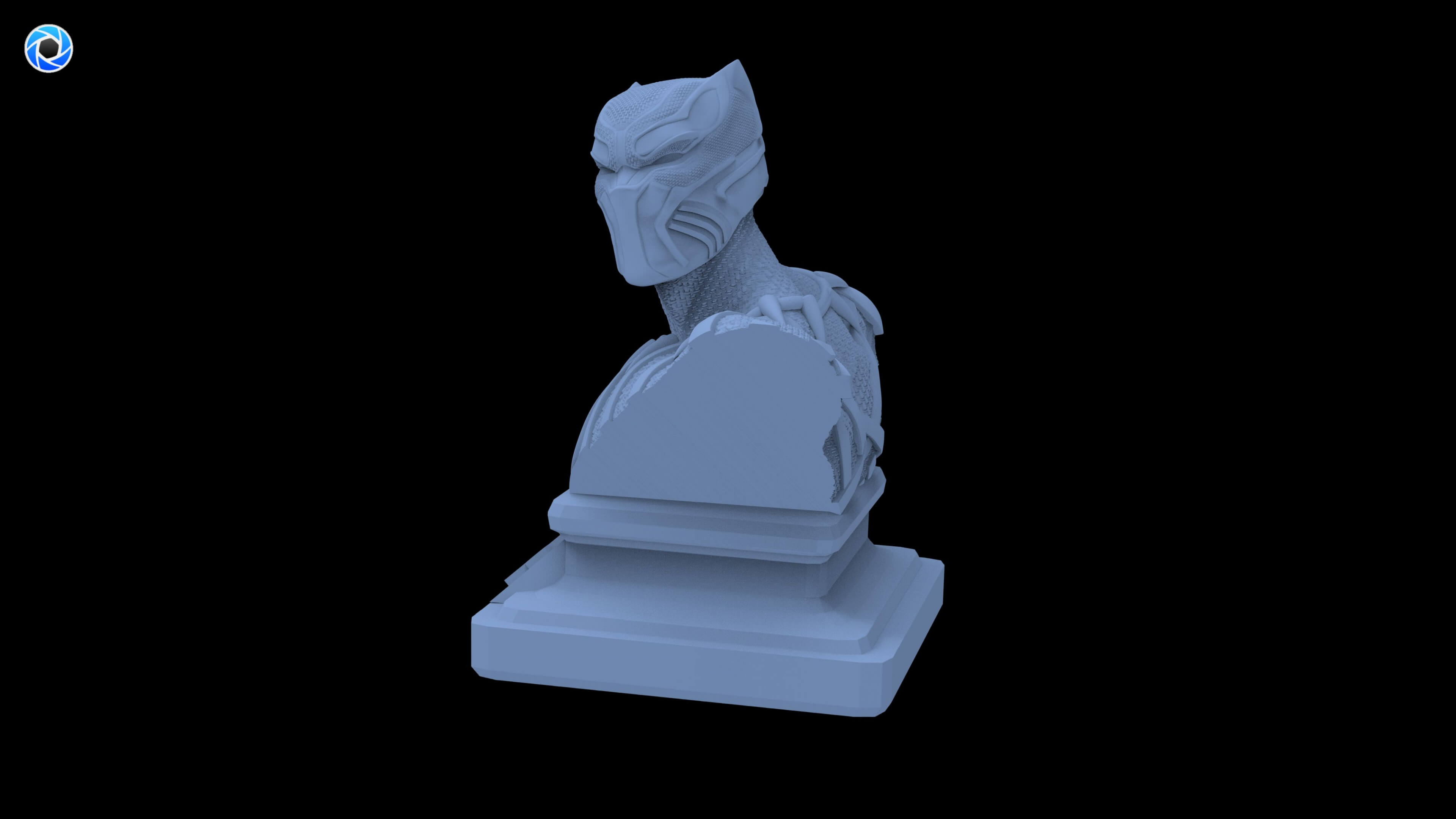 Black Panther Bust 3D Model