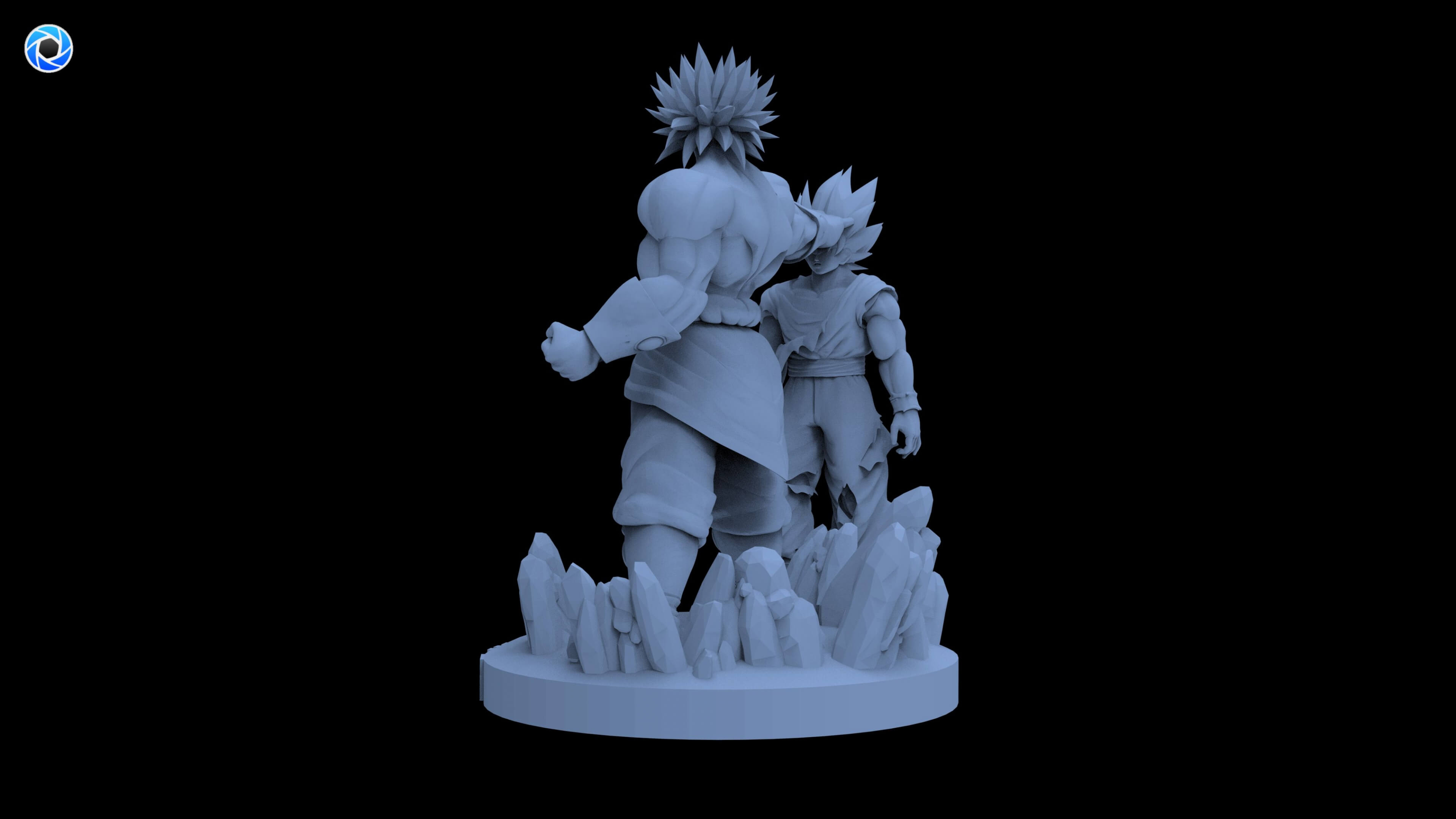 Broly vs Goku 3D Model
