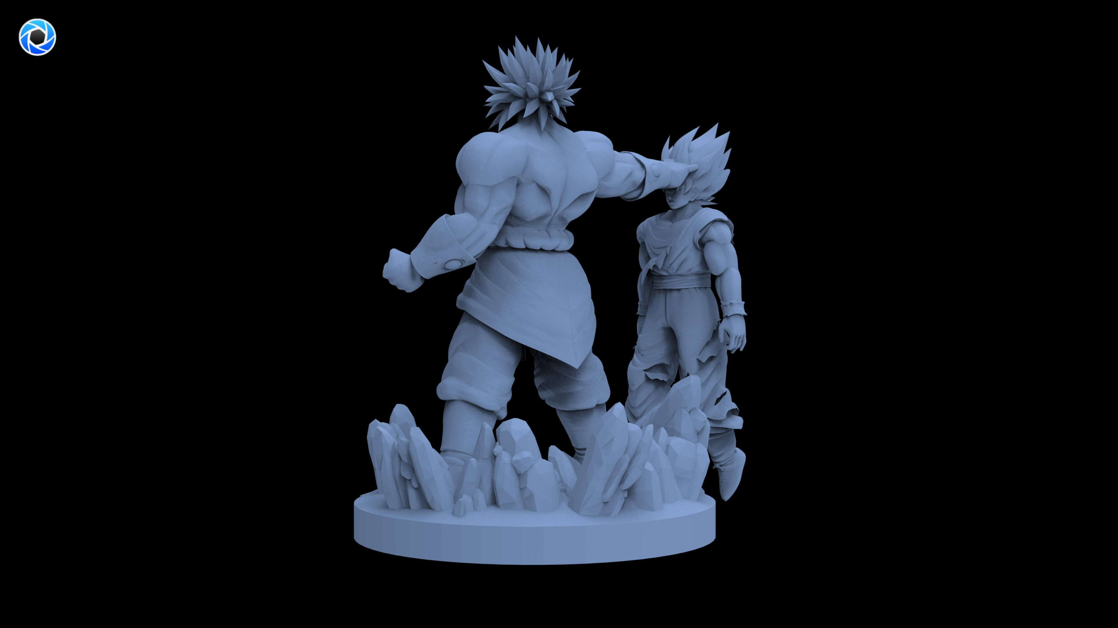 Broly vs Goku 3D Model