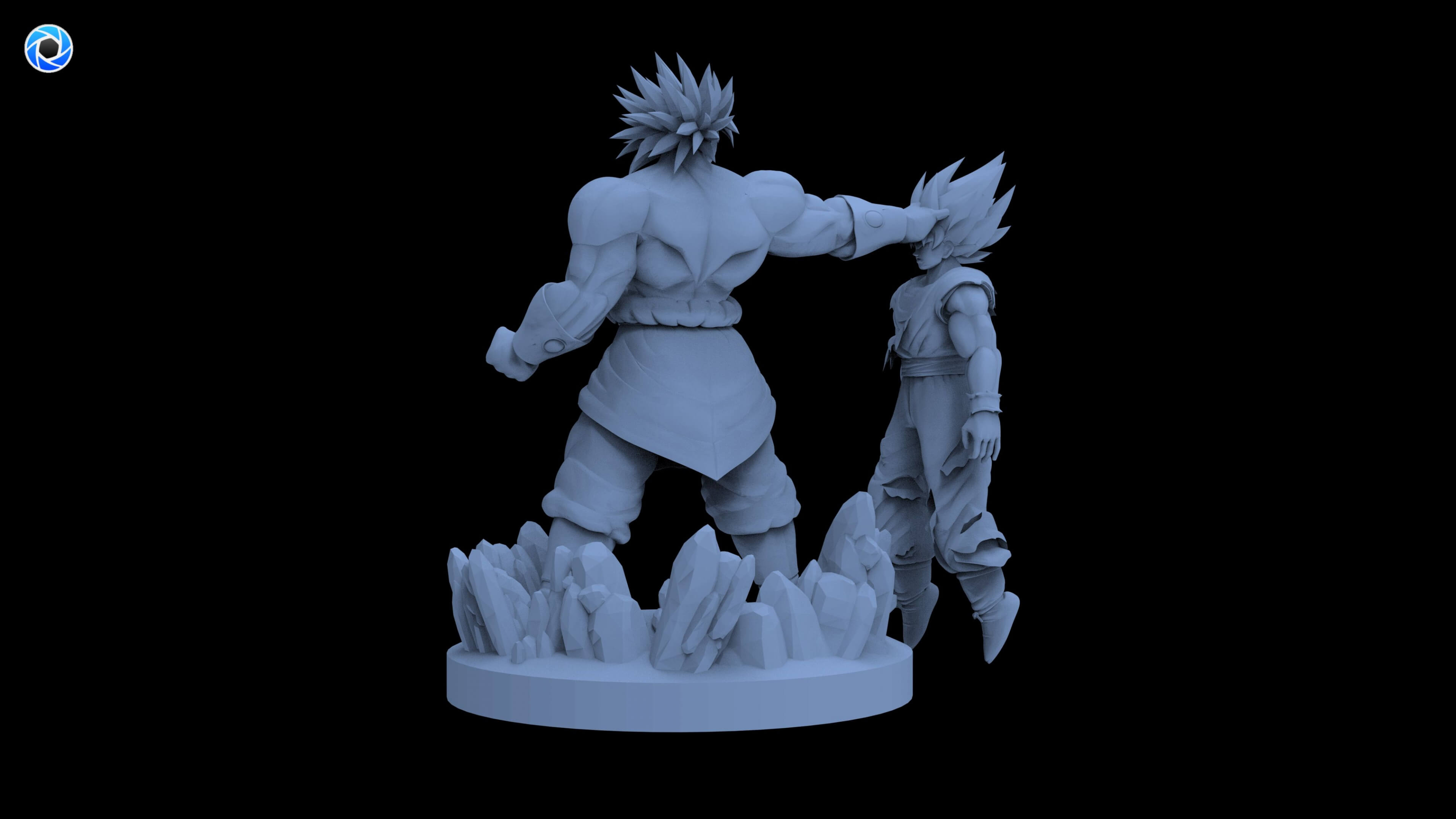 Broly vs Goku 3D Model