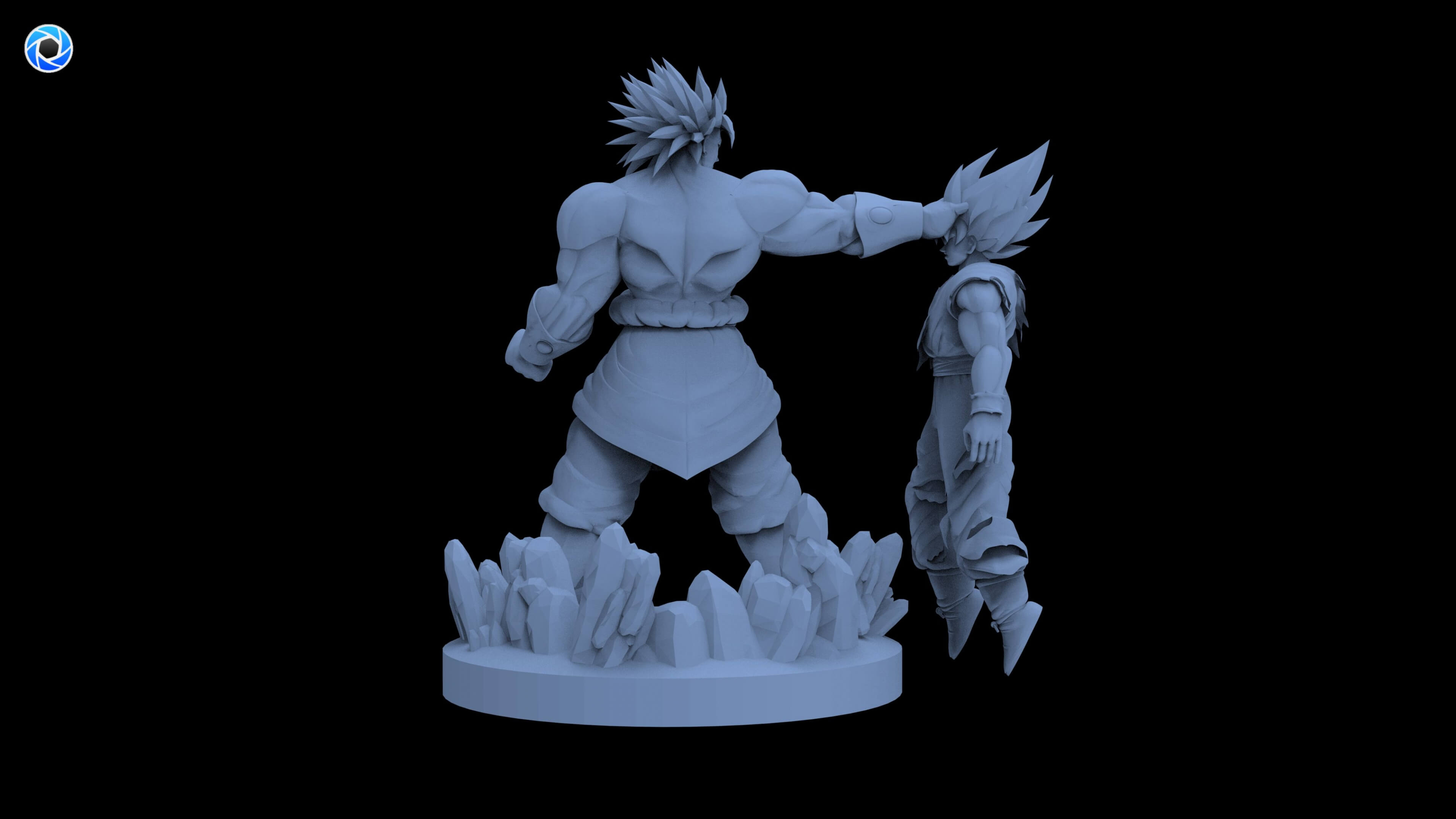 Broly vs Goku 3D Model