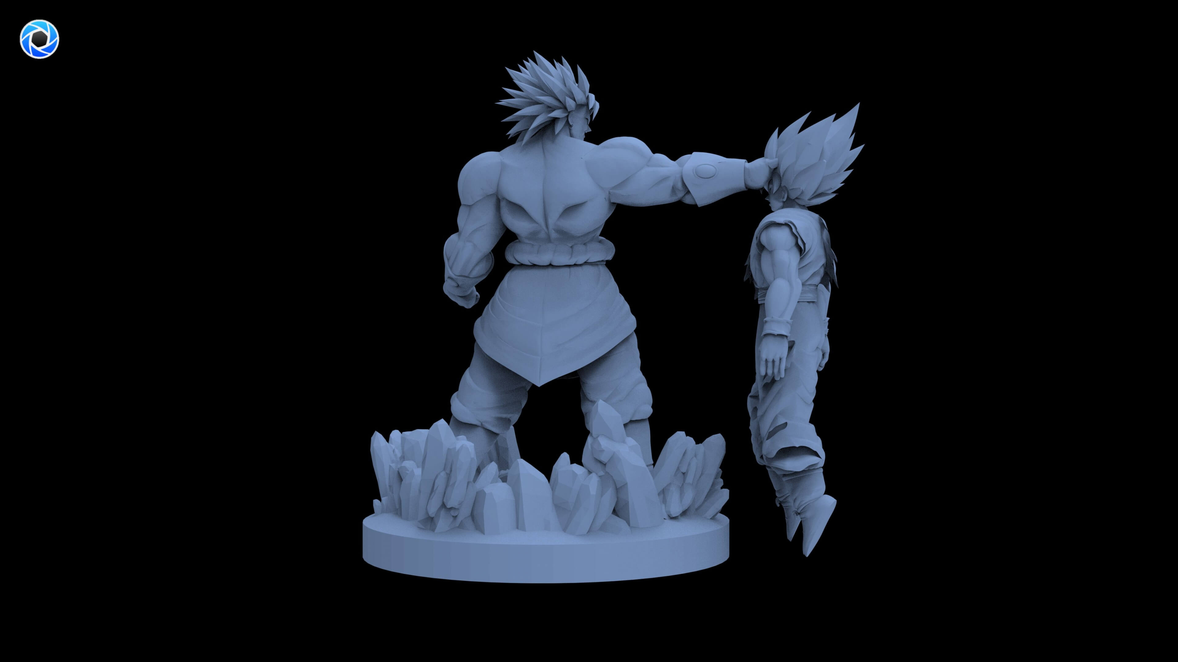 Broly vs Goku 3D Model