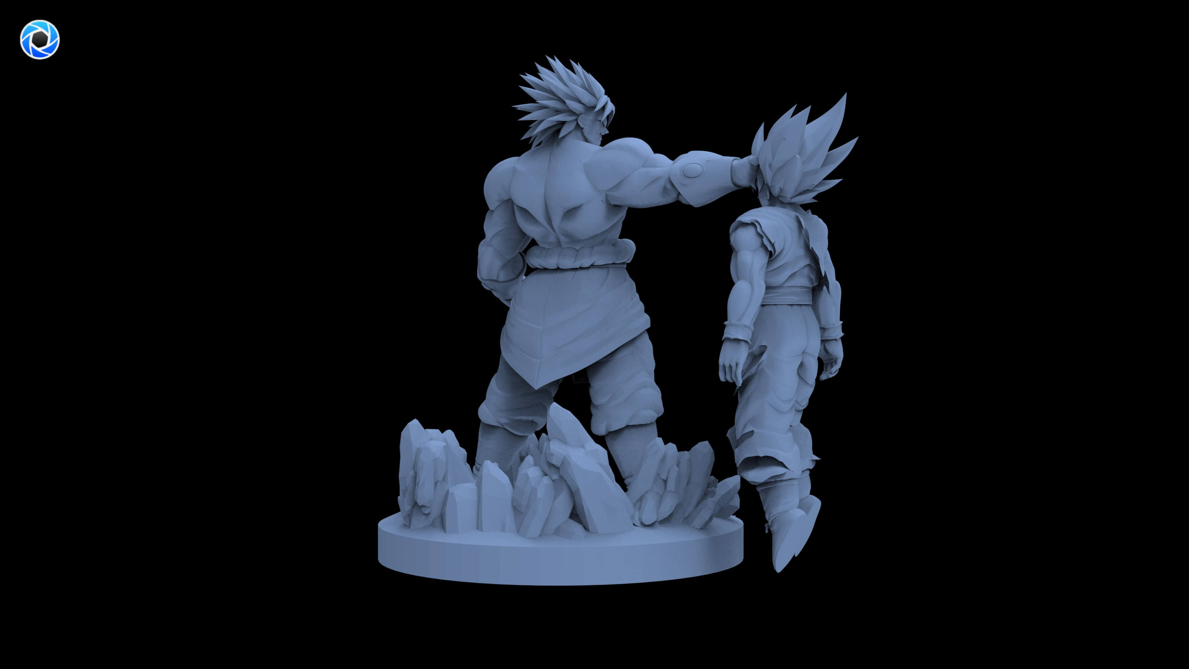 Broly vs Goku 3D Model