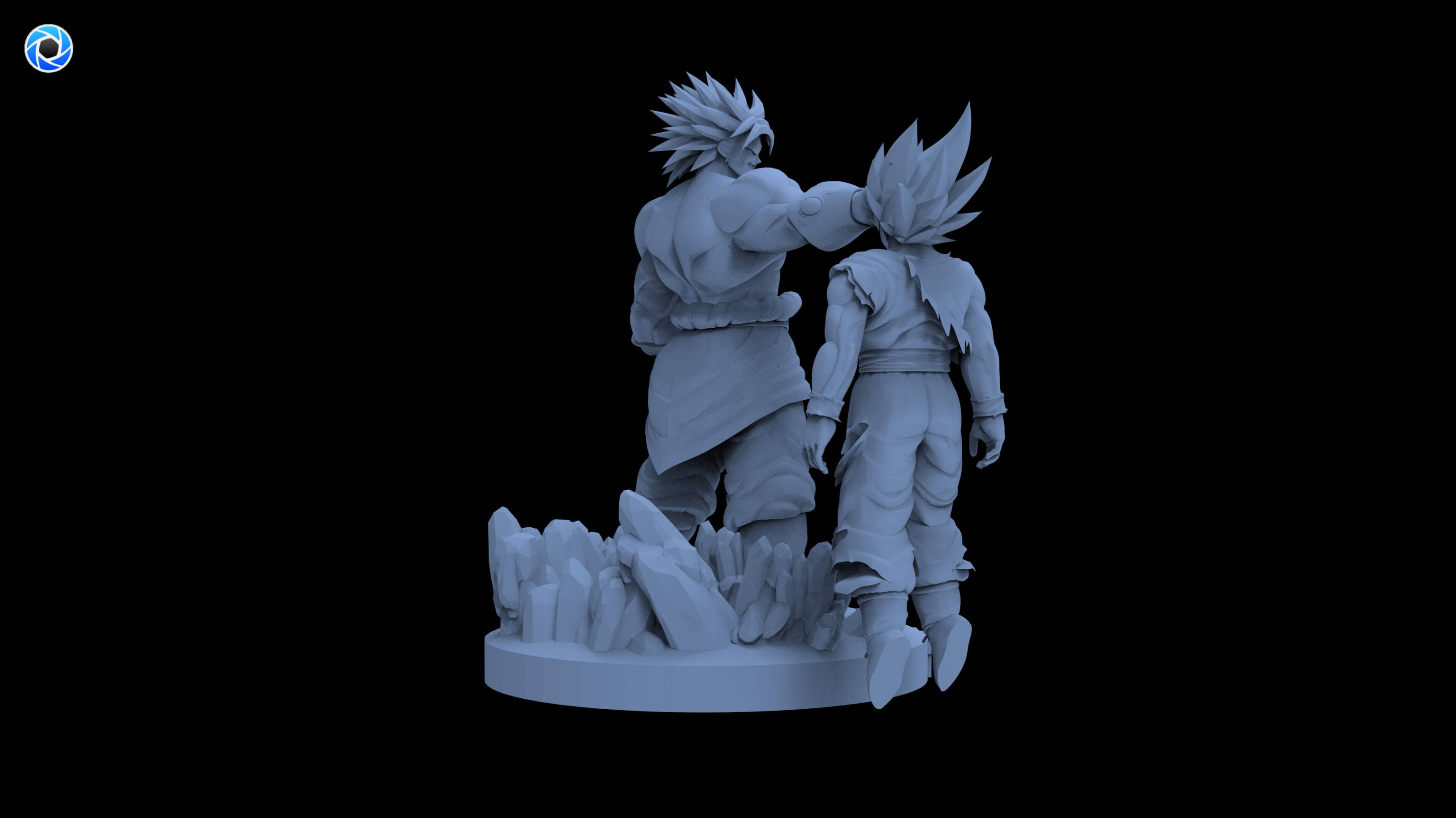 Broly vs Goku 3D Model