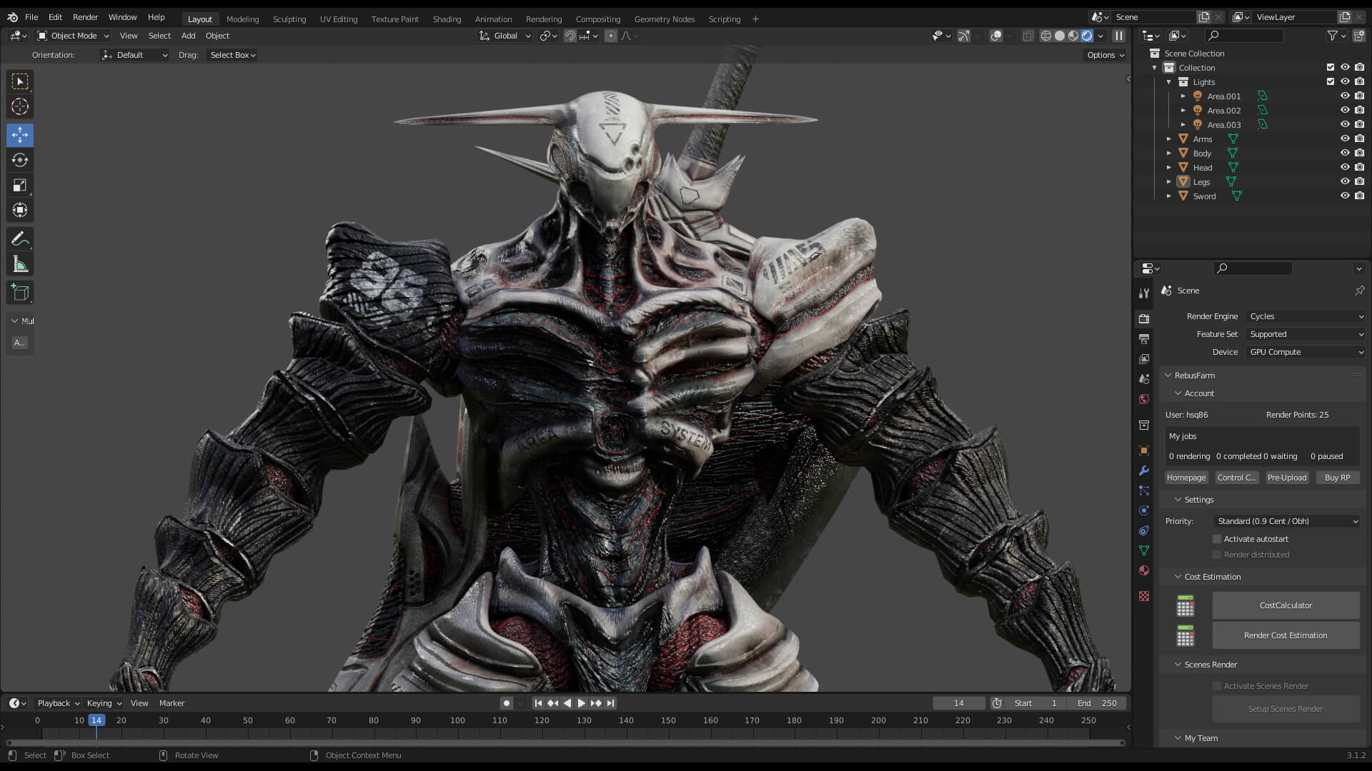 Stylized Humanoid Monsters - Odin 3D Model