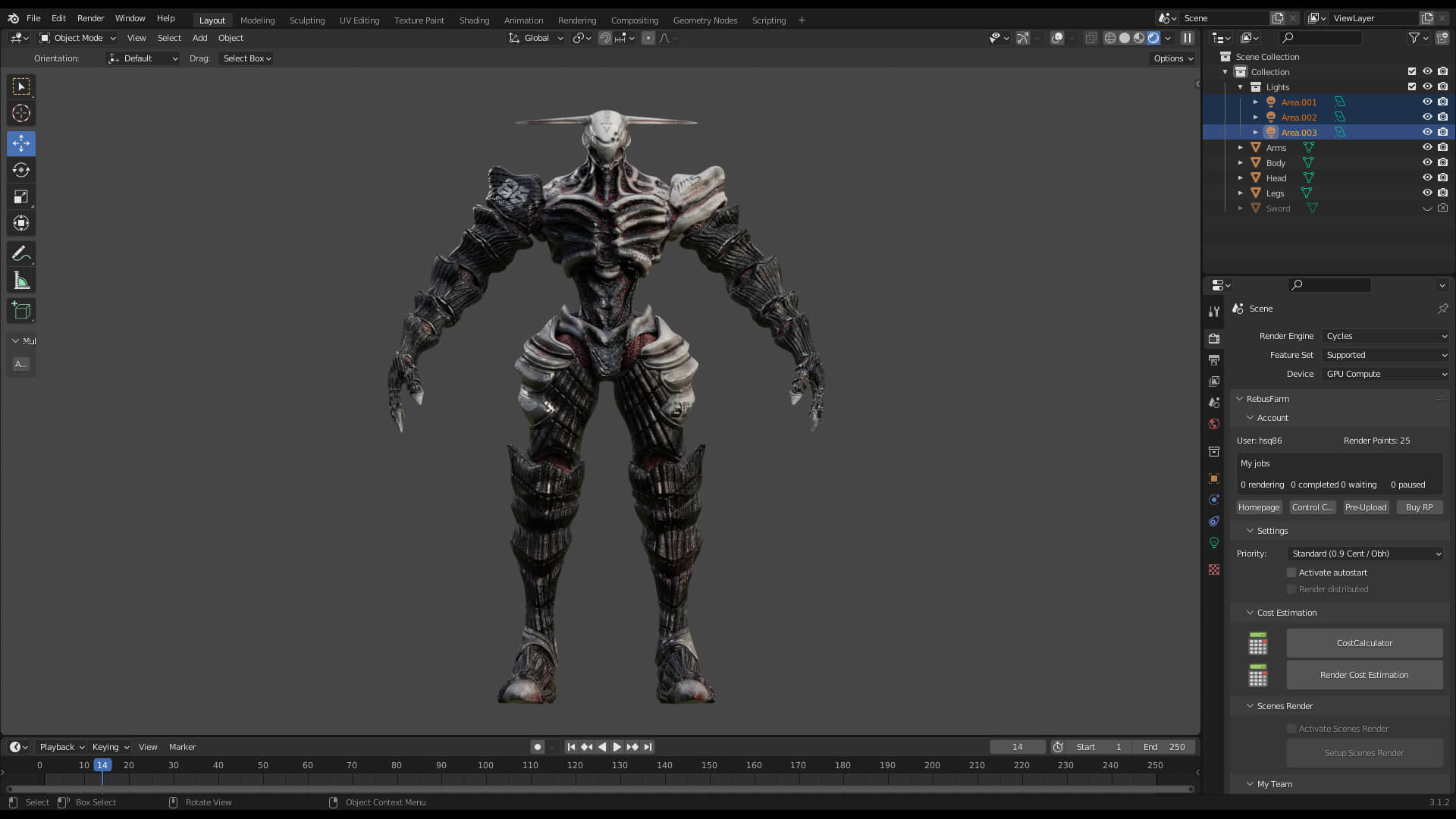 Stylized Humanoid Monsters - Odin 3D Model