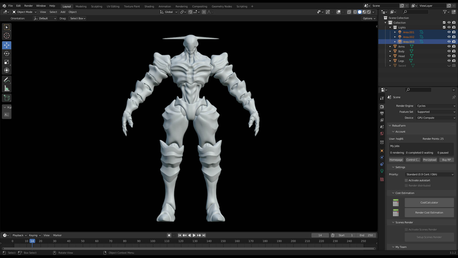 Stylized Humanoid Monsters - Odin 3D Model