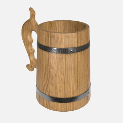 Beer Mug Wooden 01