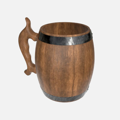 Beer Mug Wooden 02