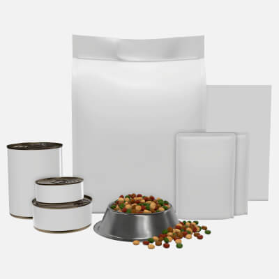 Blank Pet Food Package Set