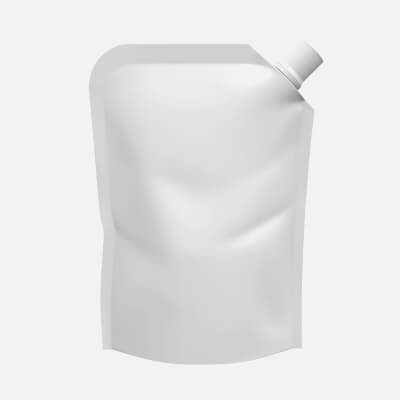 Blank Pouch Bag with Corner Spout Lid Mock Up 02