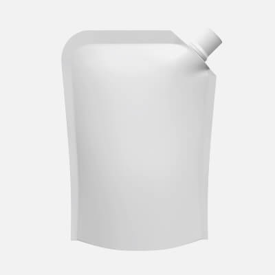 Blank Pouch Bag with Corner Spout Lid Mock Up 04