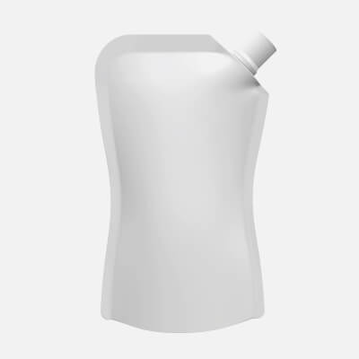 Blank Pouch Bag with Corner Spout Lid Mock Up 05