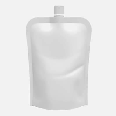 Blank Pouch Bag with Top Spout Lid Mock Up 01