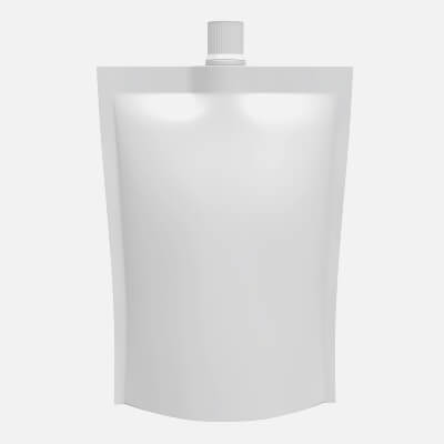 Blank Pouch Bag with Top Spout Lid Mock Up 04