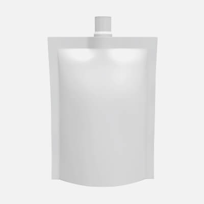 Blank Pouch Bag with Top Spout Lid Mock Up 07