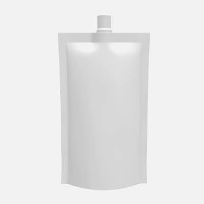 Blank Pouch Bag with Top Spout Lid Mockup 05