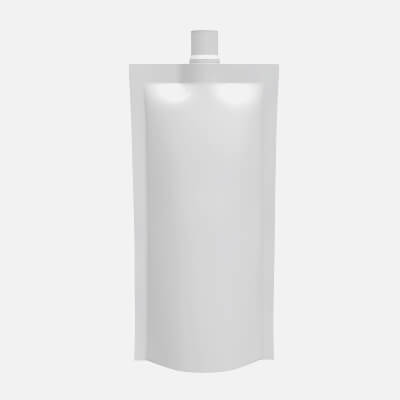 Blank Pouch Bag with Top Spout Lid Mockup 06