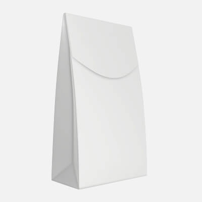 Blank White Paper Bag Package Mock Up