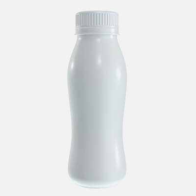 Blank Yogurt Milk Drink Plastic Bottle Mockup