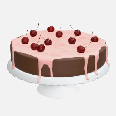 Cake with Cherry Top