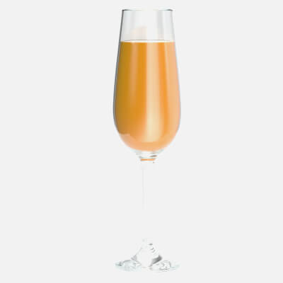 Champagne Flute with Orange Juice