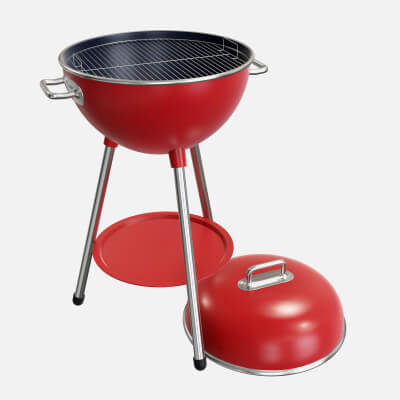 Charcoal Kettle Steel Grill BBQ with Lid