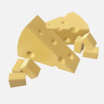 Cheese Triangle with Square Slices